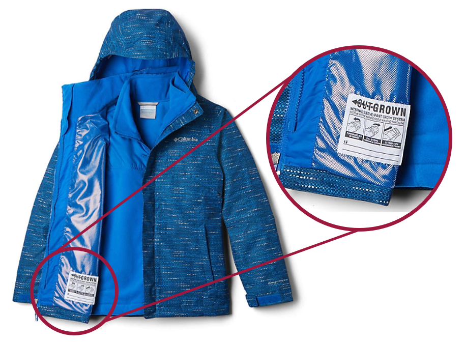 Columbia 子ども用スキーウェア OUTGROWNシステム OUTGROWN: Outdoor Gear That Grows With Your Child